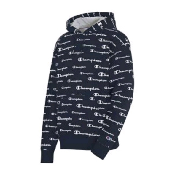 Champion Other - Champion All Over Logo Script Hoodie